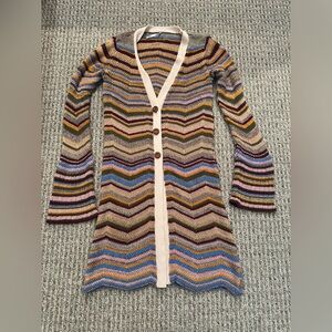 Free People Multicolor Striped Knit Sweater